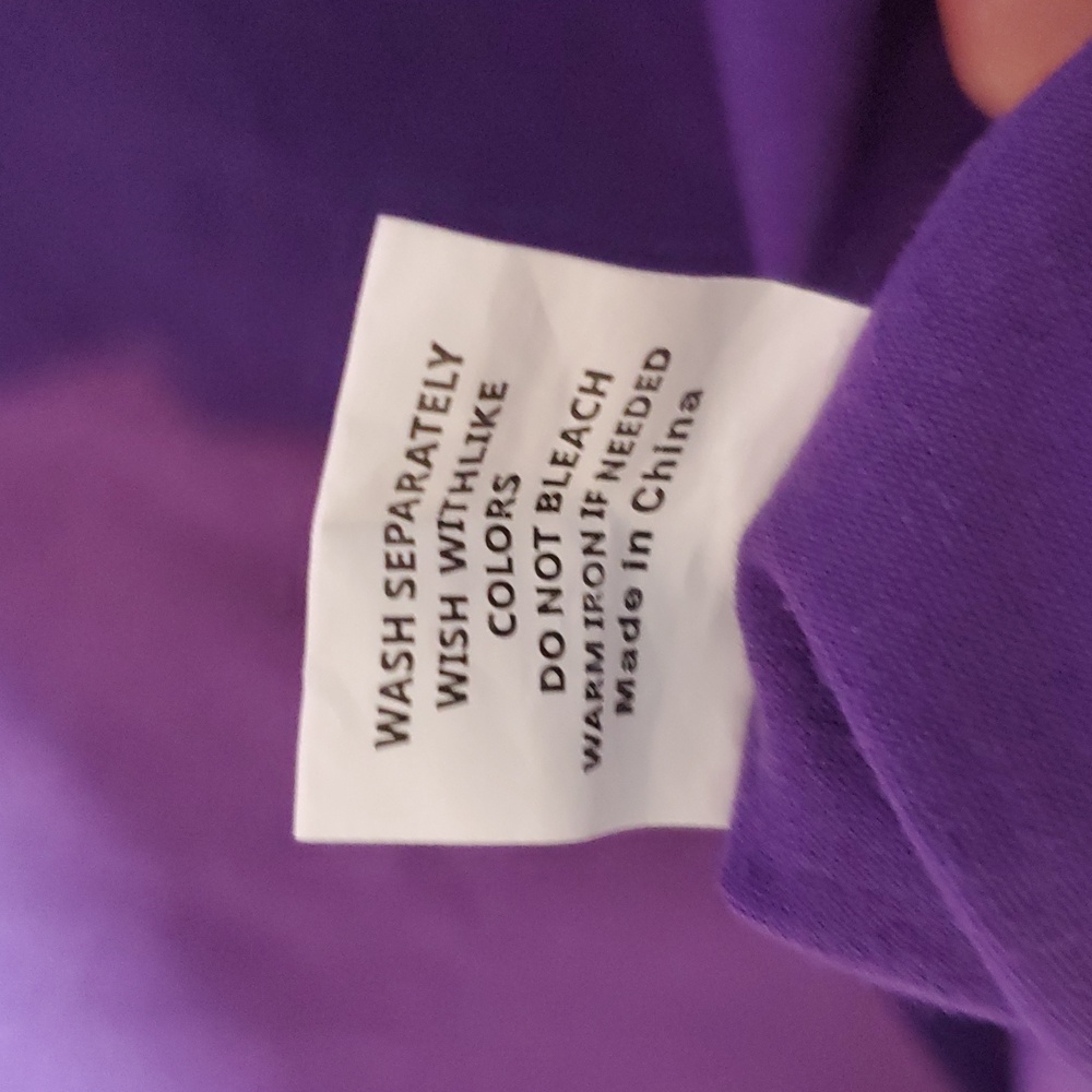 Elesemo Women's Vibrant Purple Short Sleeve Tee Large - Picture 4 of 4